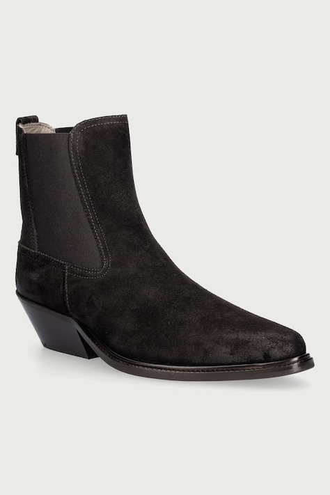 AllSaints Čizme s niskom potpeticom za žene od kože Carter Suede Chelsea smeđe W093FF
