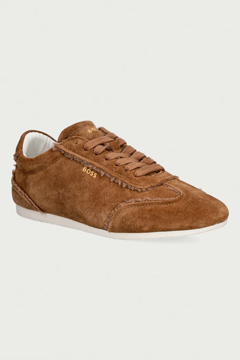 BOSS Solenne sneakers γυναικεία σουέτ μπεζ 50579059.263