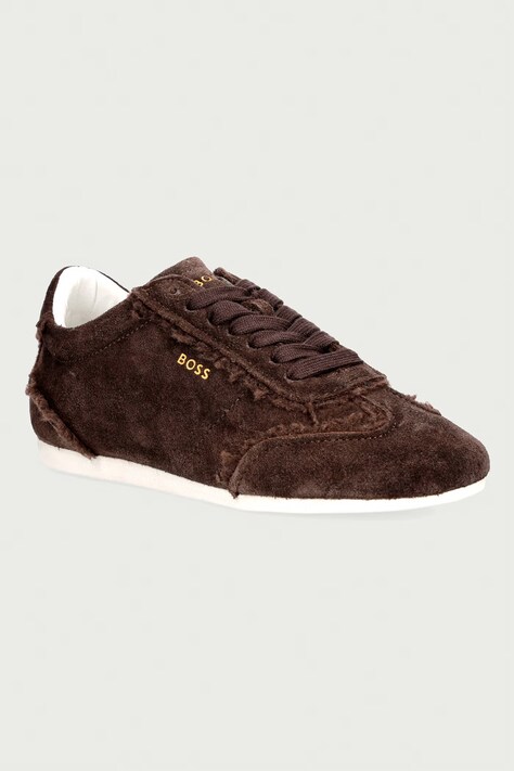 BOSS Solenne sneakers γυναικεία σουέτ καφέ 50579059.207