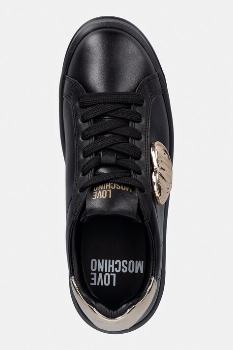 Love Moschino кросівки жіночі шкіряні — AW26-OBDW40, чорний — фото 4