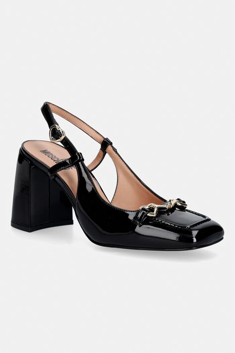 Love Moschino czółenka skórzane czarne JA10219G1PIH0000