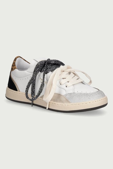 Twinset Sneakersy damskie skórzane białe 262TCP098