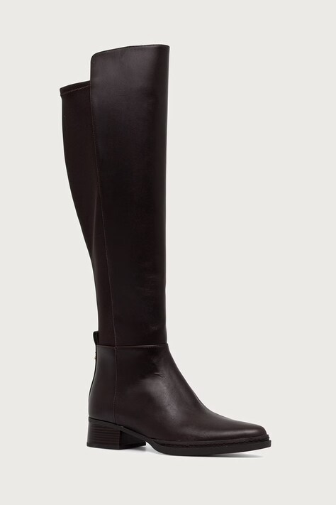 MICHAEL Michael Kors Μπότες Γυναικείες δερμάτινες Lex Boot καφέ 40F6LXMB5L.251
