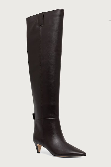 MICHAEL Michael Kors Μπότες Γυναικείες δερμάτινες Daniela Kitten Boot καφέ 40F6DNMB5L.251
