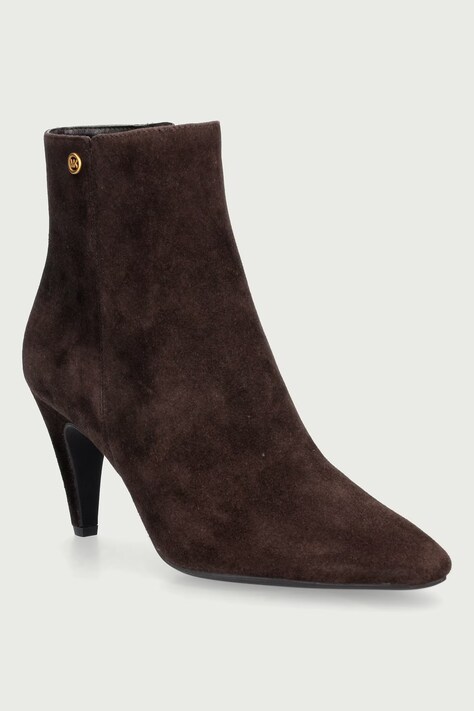 MICHAEL Michael Kors Členkové čižmy dámske semišové Daniela Heeled Bootie hnedé 40F6DNME6S.251