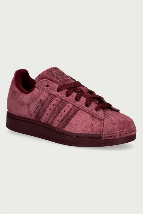 adidas Originals Superstar II sneakersy damskie skórzane bordowe KJ4655