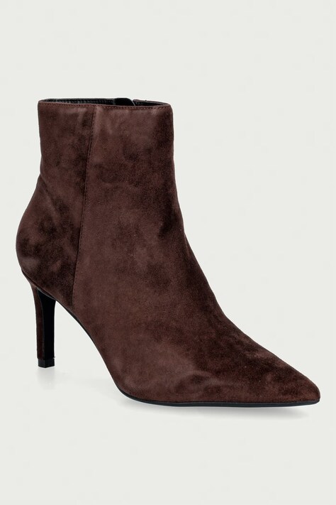 Dune London Botki damskie zamszowe Obsessively brązowe 0091500620032330