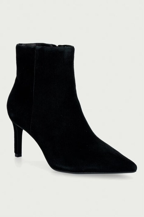 Dune London Botki damskie zamszowe Obsessively czarne 0091500620032011
