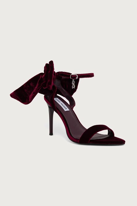 Steve Madden Sandały na wysokim obcasie Nivia bordowe 11005903