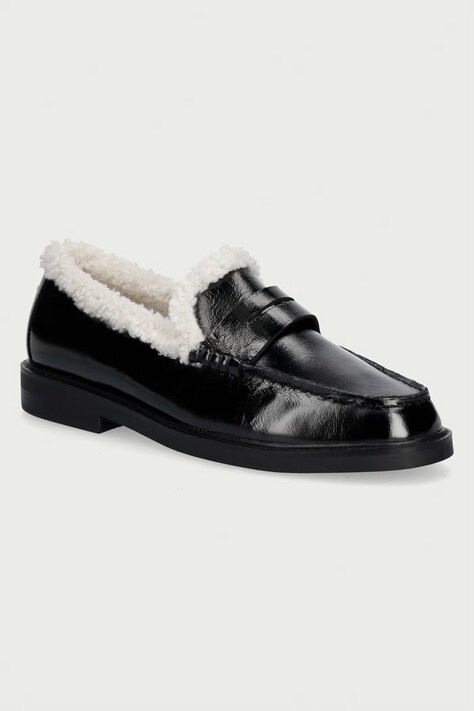 Steve Madden Mokasyny damskie skórzane Adison-F czarne 11005897
