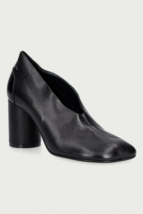 MM6 Maison Margiela czółenka na słupku damskie skórzane czarne S59WL0107-P7557
