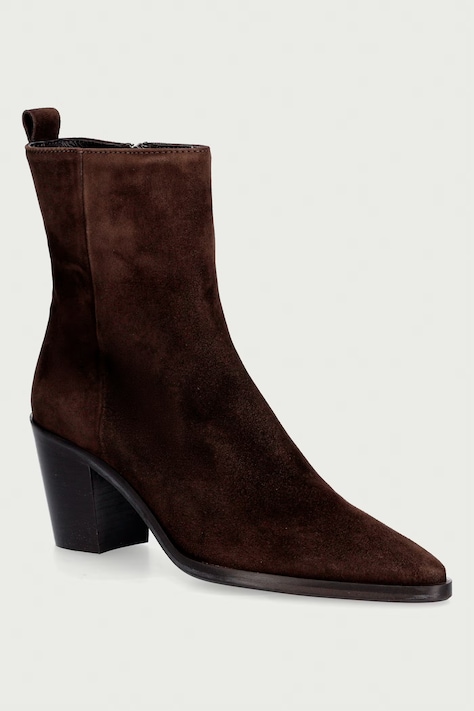 Billi Bi Stivali alla caviglia su tacco basso da donna in scamoscio T.moro 490 suede 56 marrone B1295