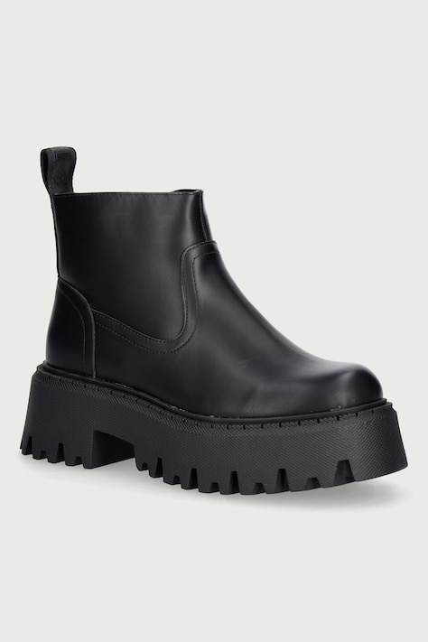 Buffalo Gležnarski čevlji s platformo ženski Aspen Boot Short črni 18594-BLK