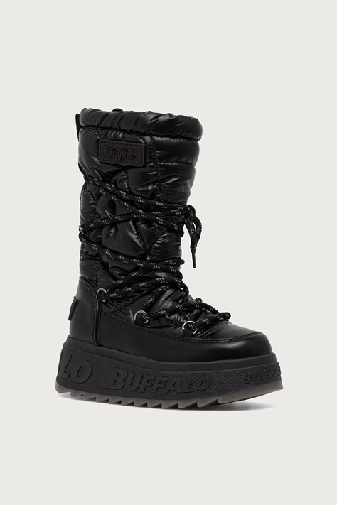 Buffalo Eliza Snow Hi μπότες χιονιού Γυναικεία μαύρες 18536-BLK