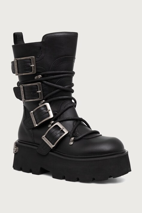 Buffalo Kozaki damskie Brake Biker Hi czarne 18512-BLK