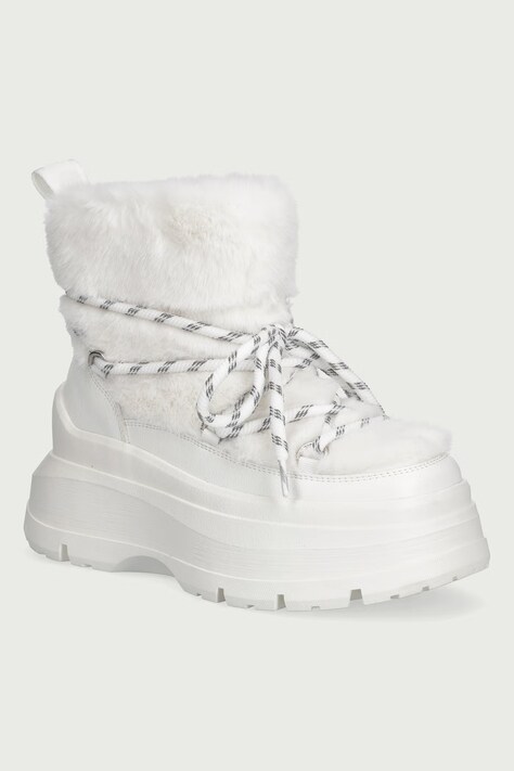 Buffalo Olympia Fur Boot μπότες χιονιού Γυναικεία λευκές 18483-WHT