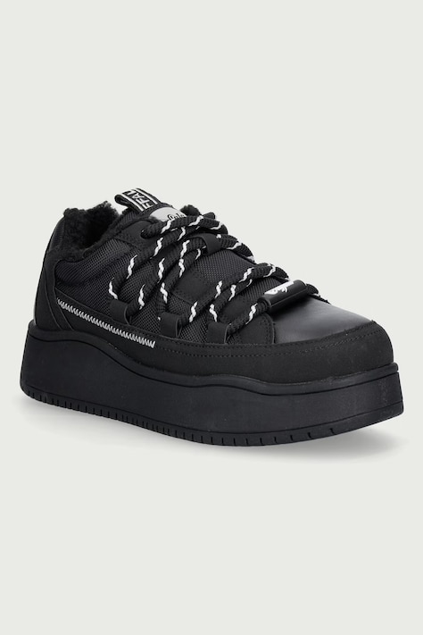 Buffalo Ariya Lace Up Warm Lo sneakers da donna nere 18423-BLK