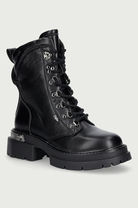 Buffalo Členkové čižmy dámske Vanta Lace Up Mid čierne 18404-BLK