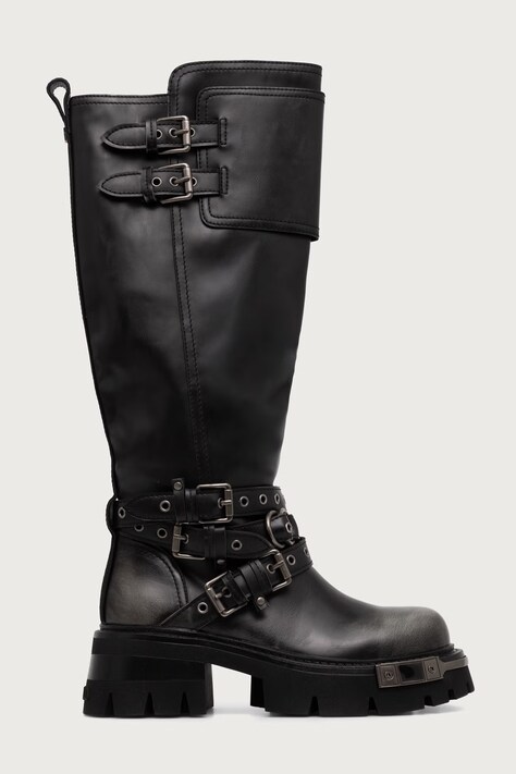 Buffalo Kozaki damskie Soraya Biker Hi czarne 18338-BVN