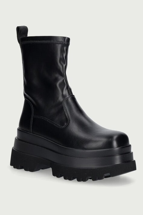 Buffalo Gležnjače s platformom za žene Jupiter Sock Boot crne 1270135-BLK