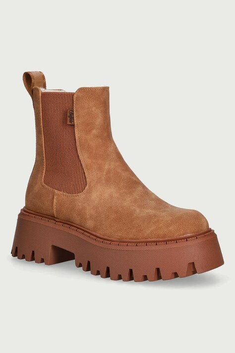Buffalo Členkové čižmy dámske Aspen Chelsea Warm hnedé 1270121-COG