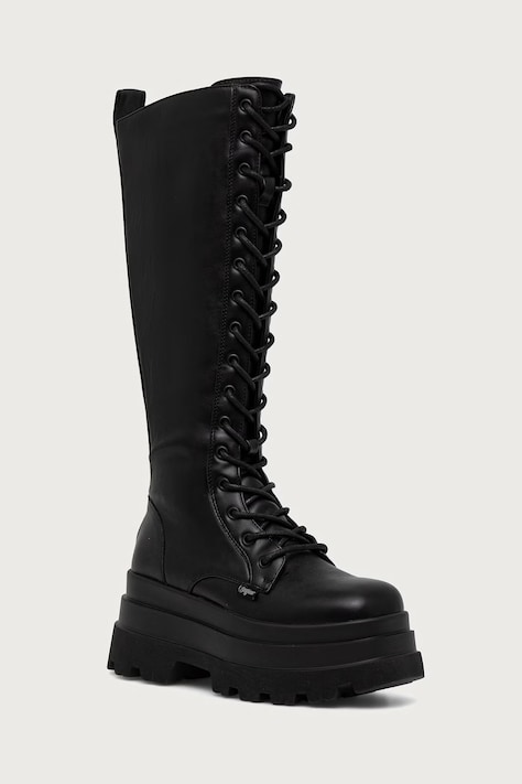 Buffalo Μπότες Γυναικεία Jupiter Lace Up Hi μαύρες 10405-BLK