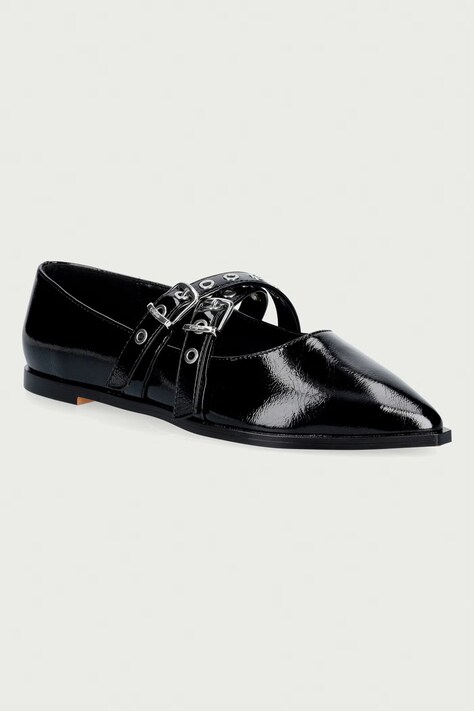 Buffalo baleriny Marly Cross czarne 1621026-BLK