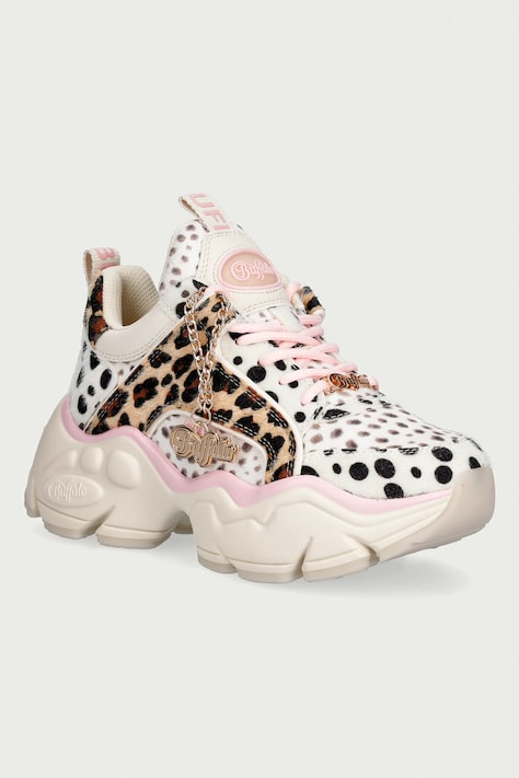 Buffalo Binary Glam sneakersy damskie brązowe na platformie 16401-LEO