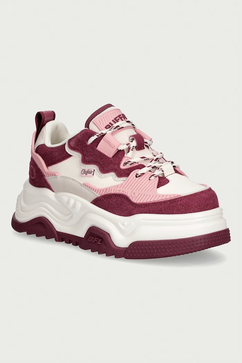 Buffalo Orbit sneakersy damskie bordowe na platformie 16293-CRP
