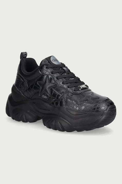 Buffalo Bliss Star sneakers pentru femei negri cu platformă 16136-BLK