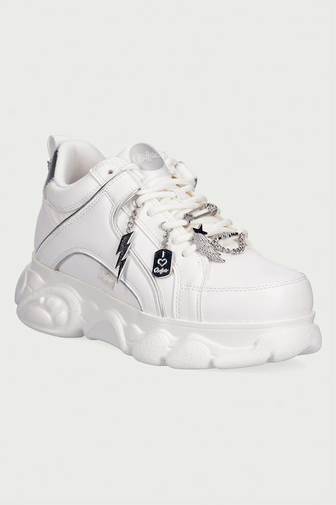 Buffalo Cld Corin Charms sneakersy damskie białe 16132-WHT