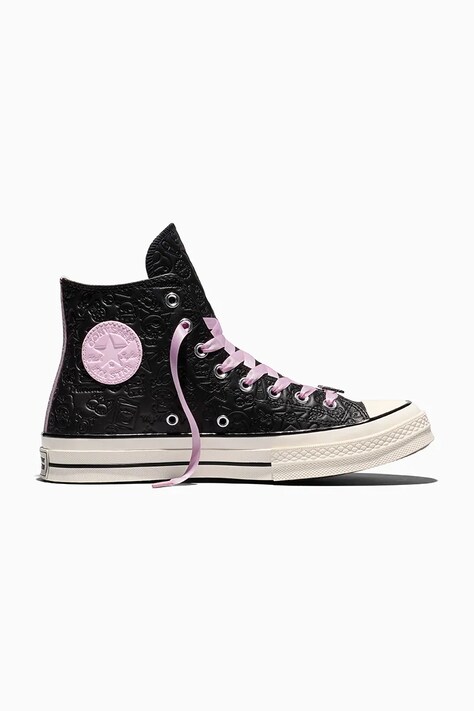 Converse X Hello Kitty Chuck 70 HI trampki damskie skórzane czarne wysokie A21834C