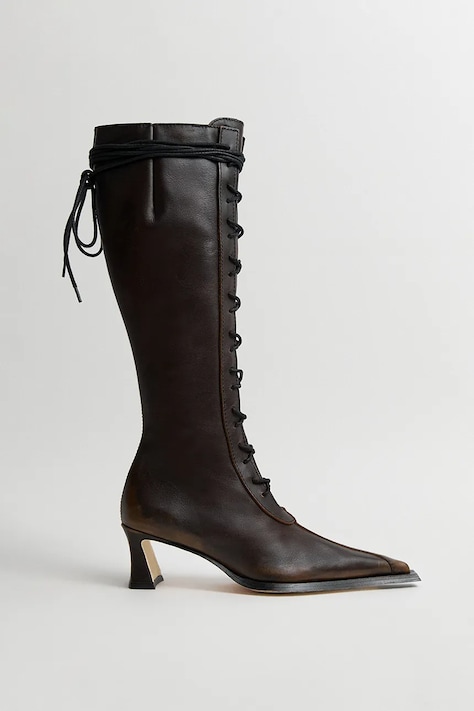 Miista Ambika stivali da donna in pelle marrone MI_5993