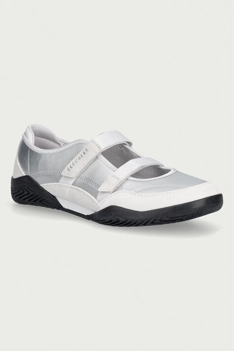 Skechers baleriny skórzane ZINGER EVO-ZEN DAZE szare 190167