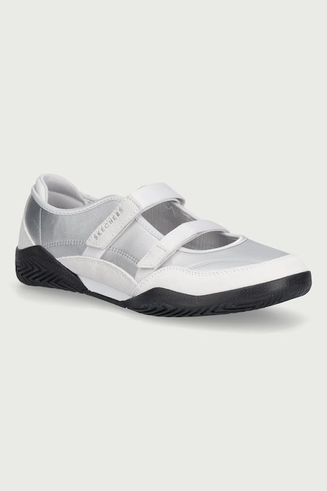 Skechers Μπαλαρίνες δερμάτινες ZINGER EVO-ZEN DAZE γκρί 190167