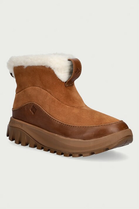 Columbia Snowtrot śniegowce damskie zamszowe brązowe 2165891