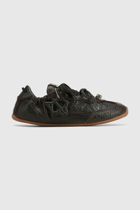 Naked Wolfe Soul sneakers γυναικεία δερμάτινα μαύρα Soul Black Aviator Leather