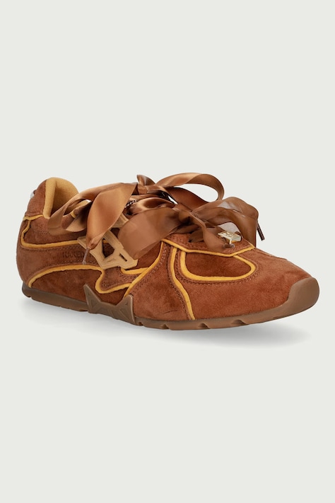 Naked Wolfe Adored sneakers γυναικεία σουέτ καφέ Adored Tan Mustard Suede