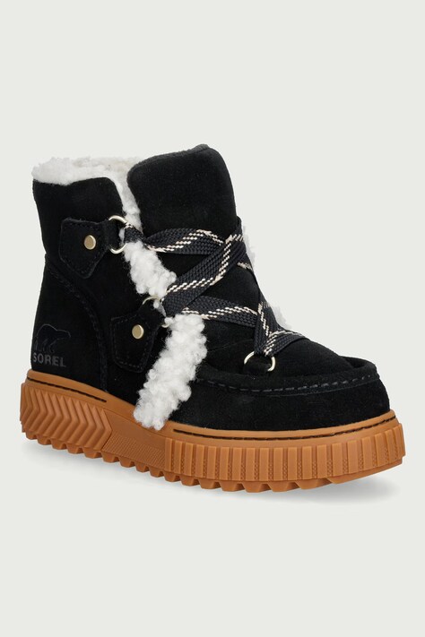 Sorel ONA AVE ALPINE PLUS WP śniegowce damskie zamszowe czarne 2176141010