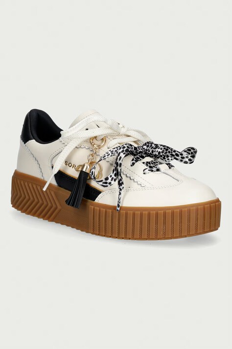 Sorel ONA AVE CHARM sneakersy damskie skórzane beżowe na platformie 2164711117