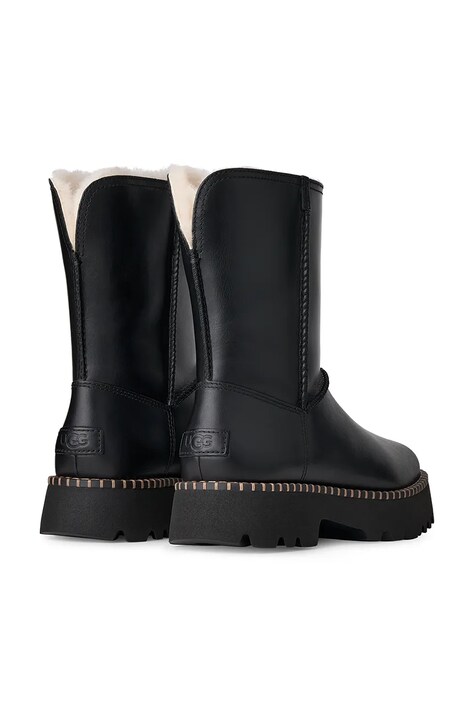 UGG W Uptowner Short Boot śniegowce damskie skórzane czarne 1187531.BLLE