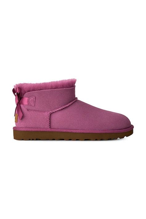UGG W Ultra Mini Bailey Bow zimske čizme za žene od brušene kože roze 1185491.DKWN