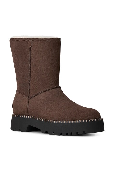UGG W Uptowner Short Boot śniegowce damskie zamszowe brązowe 1184492.BCDR