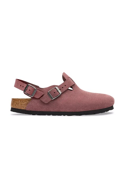 Birkenstock Tokio LEVE sandály s uzavřenou špičkou dámské semišové růžové 1032415