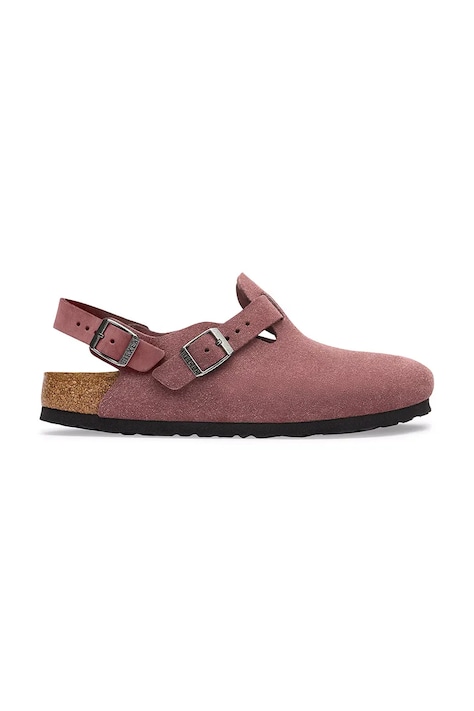Birkenstock Tokio LEVE sandały z zakrytymi palcami damskie zamszowe różowe 1032415