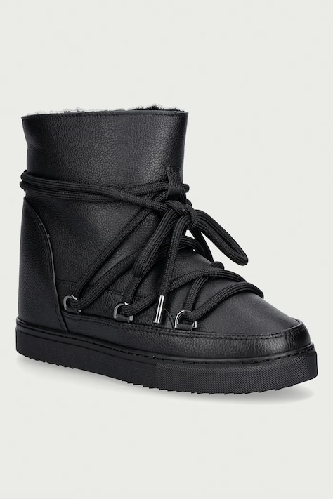 Inuikii Full Leather Wedge śniegowce damskie skórzane czarne 1001.004.0092