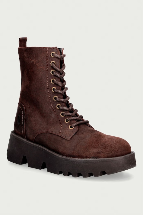 Fly London Workers da donna in scamoscio ZAVE500FLY marrone P145500002
