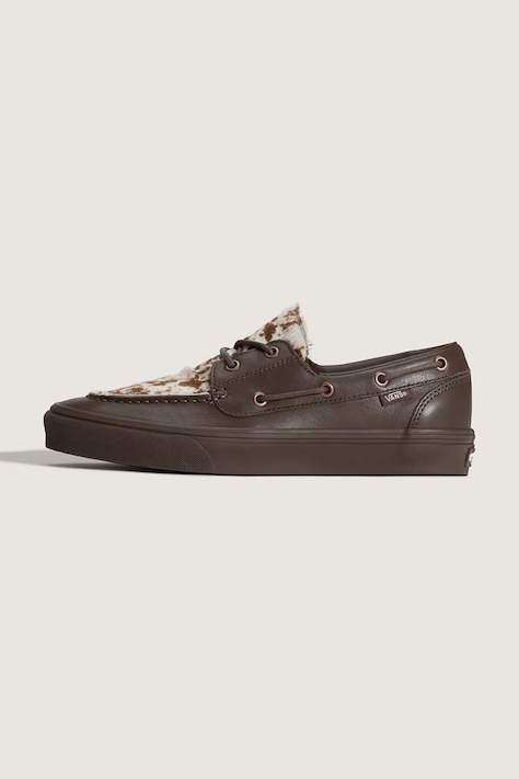 Vans 2-Eyelet Boat Shoe mokasyny damskie skórzane brązowe niskie VN000Z96DRB1