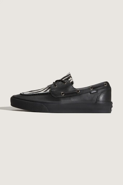 Vans 2-Eyelet Boat Shoe μοκασίνια Γυναικεία δερμάτινα μαύρα χαμηλά VN000Z96BLA1