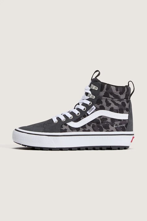 Vans Sk8-Hi Waterproof Insulated MTE platnene superge ženske sive visoke s platformo VN000V85H911